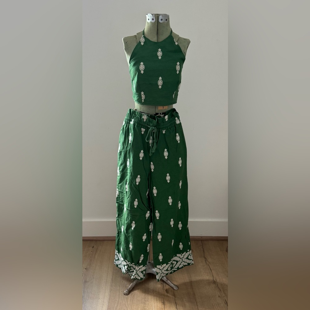 House of Harlow 1960 | Green Embroidered Set | XS